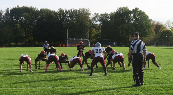 Von Steuben in formation.